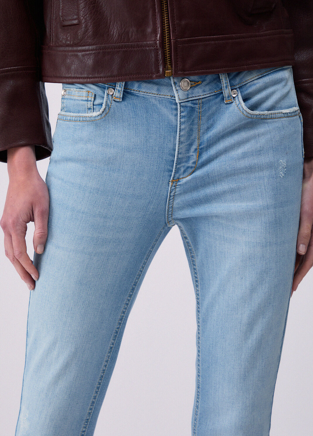 Cropped skinny jeans blue denim Liu Jo - large image number 4
