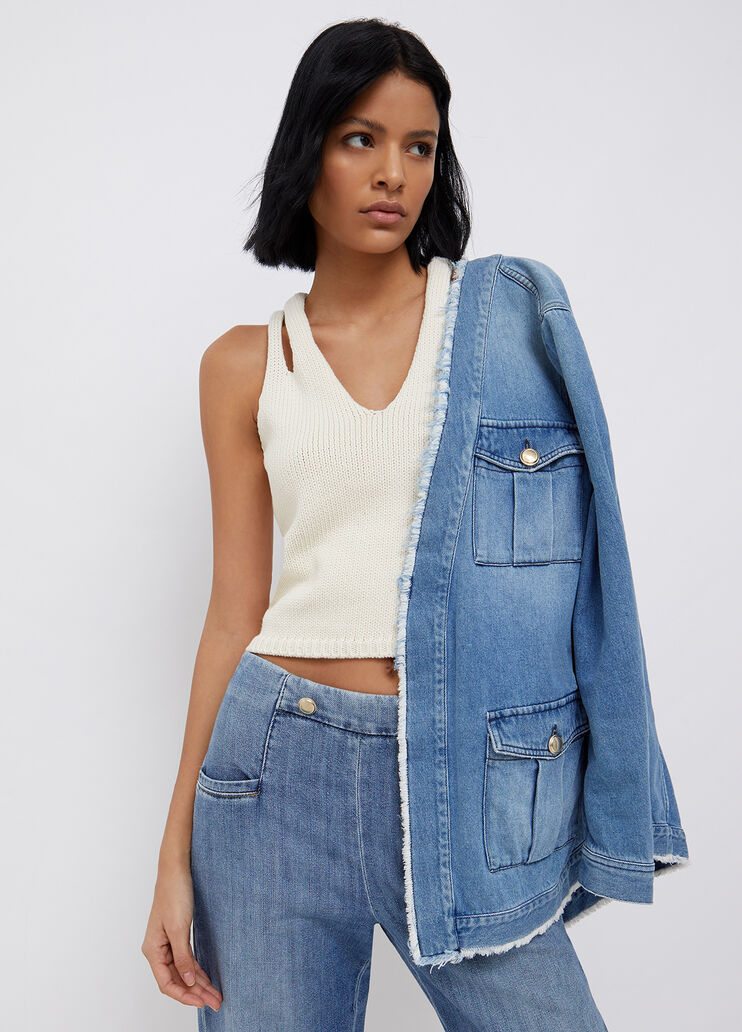 Cut-out knit dress white Liu Jo - large image number 0 Cut-out knit dress white Liu Jo - large image number 0