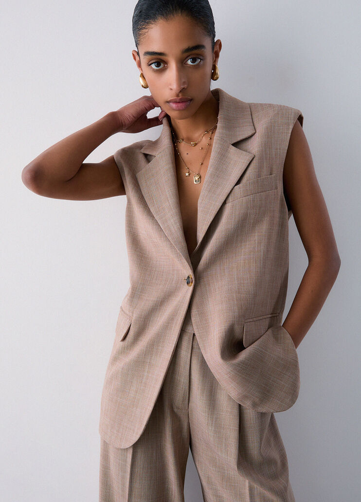 Vest with scarf biscuit Liu Jo - medium