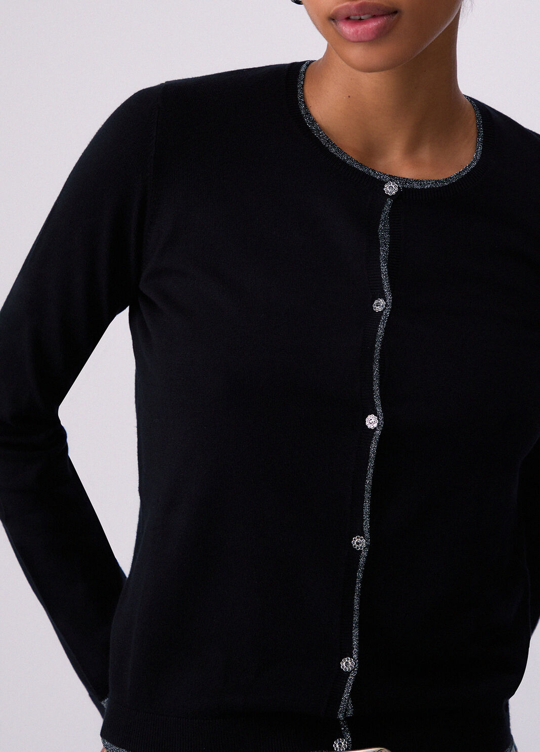 Cardigan mit Schmuckkn&ouml;pfen Schwarz Liu Jo - large image number 4