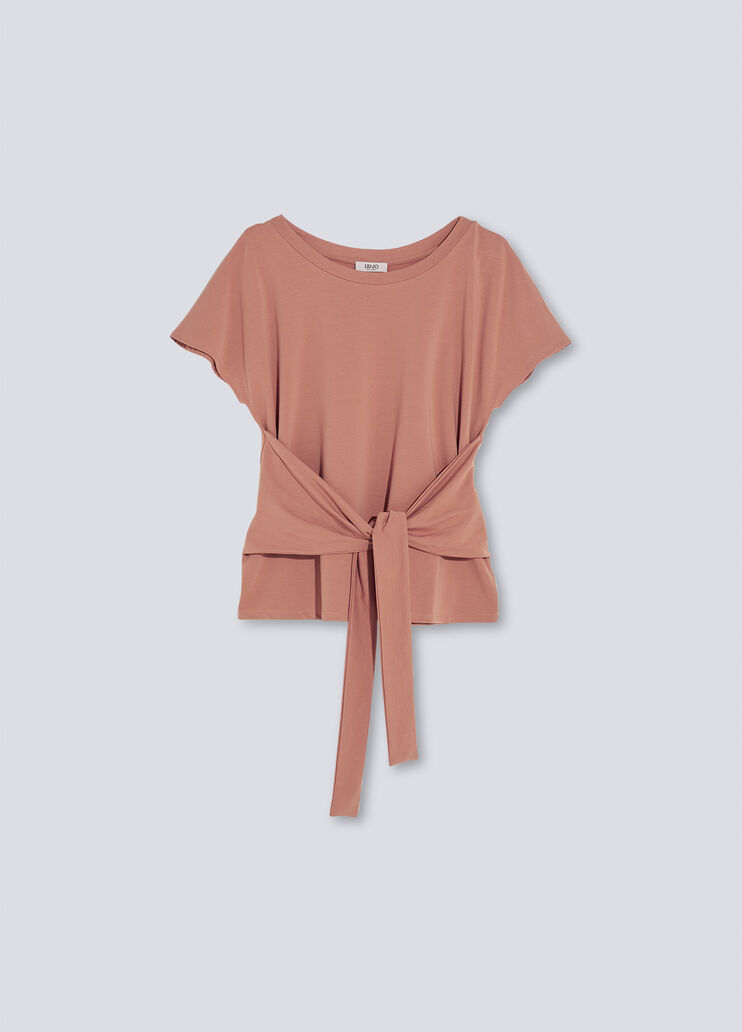 Sweat-T-Shirt mit Schleife Rosa Liu Jo - large image number 4 Sweat-T-Shirt mit Schleife Rosa Liu Jo - large image number 4