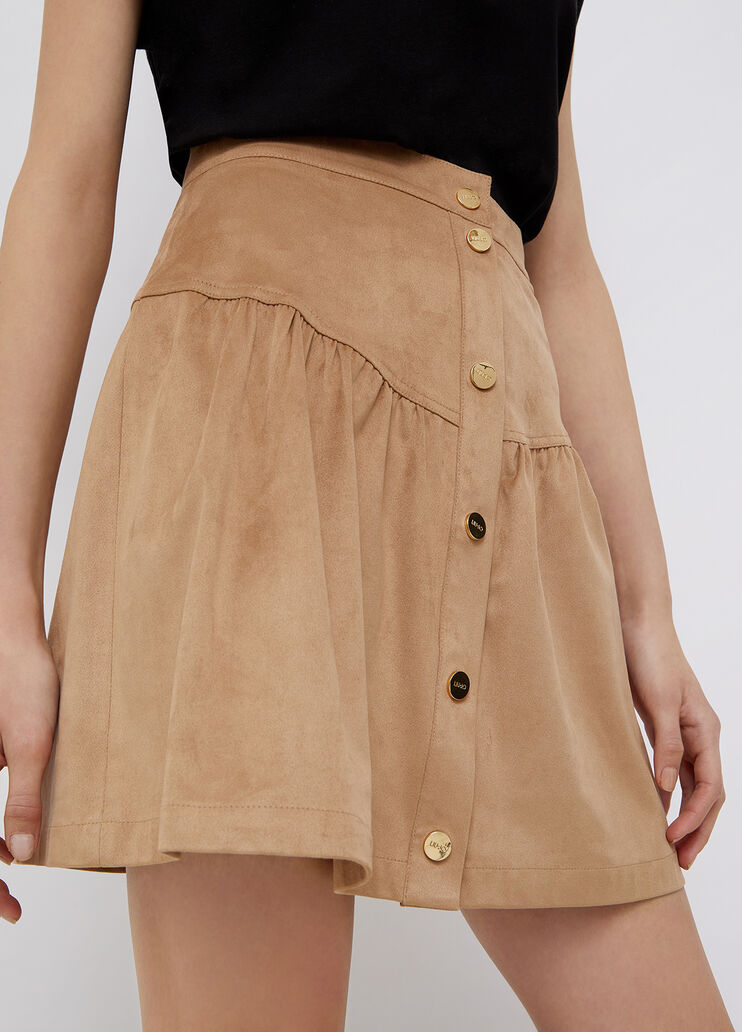 Mini skirt with buttons camel Liu Jo - large image number 2