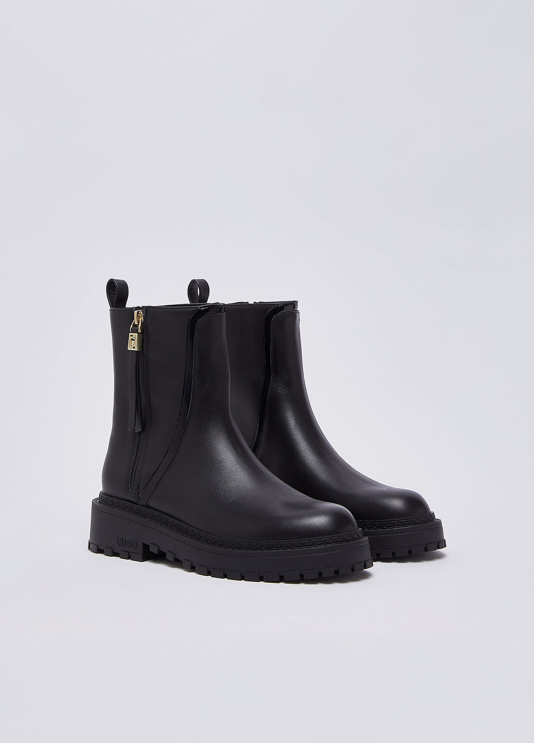 Ankle boots in leather black Liu Jo - large image number 1