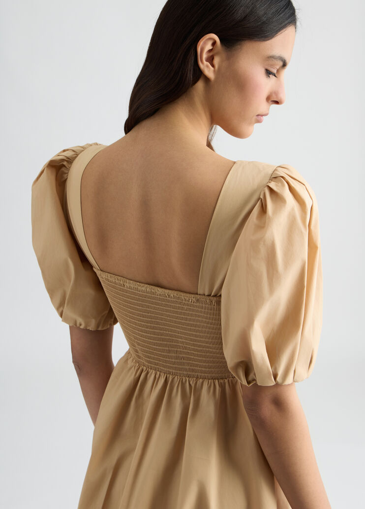 Short poplin dress beige Liu Jo - large image number 4 Short poplin dress beige Liu Jo - large image number 4