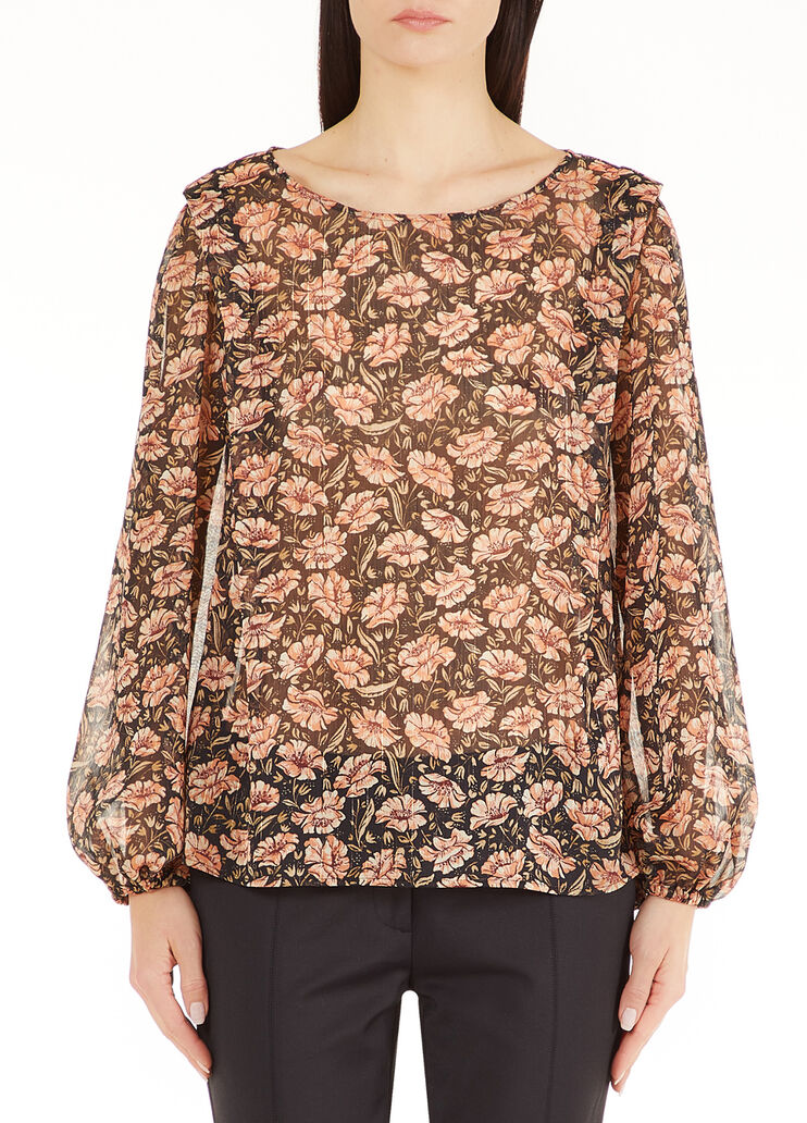 Blouse à fleurs écoconçue noir à fleurs Liu Jo - large image number 0 Blouse à fleurs écoconçue noir à fleurs Liu Jo - large image number 0