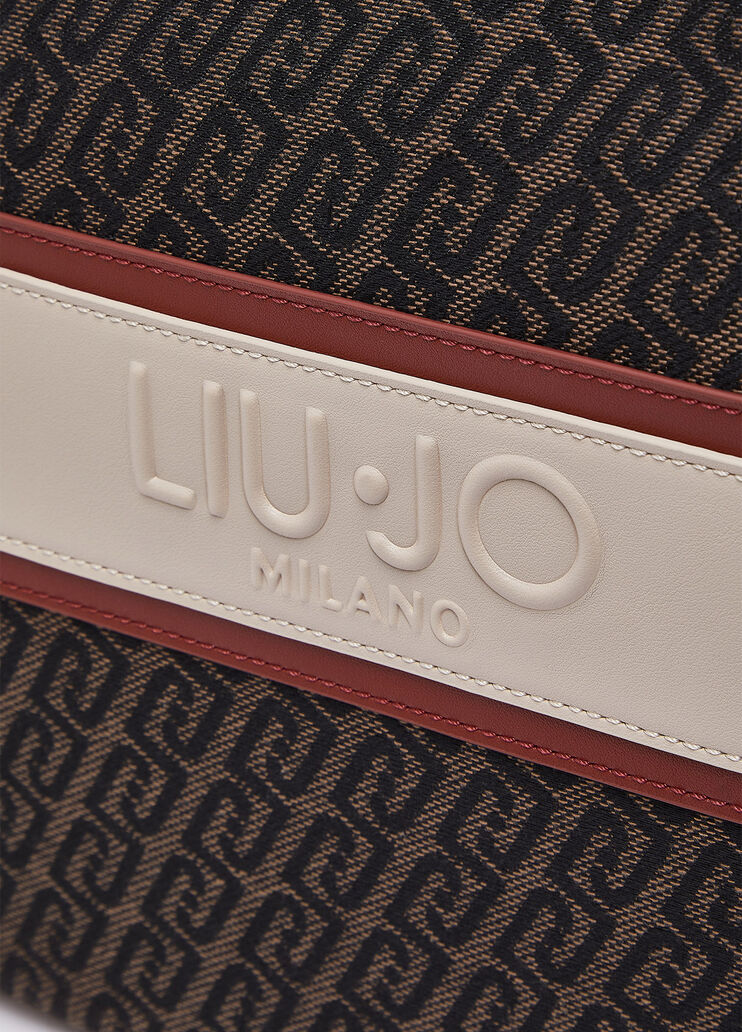 Mittlere Monogramm-Tote-Tasche Dunkelbraun Liu Jo - medium