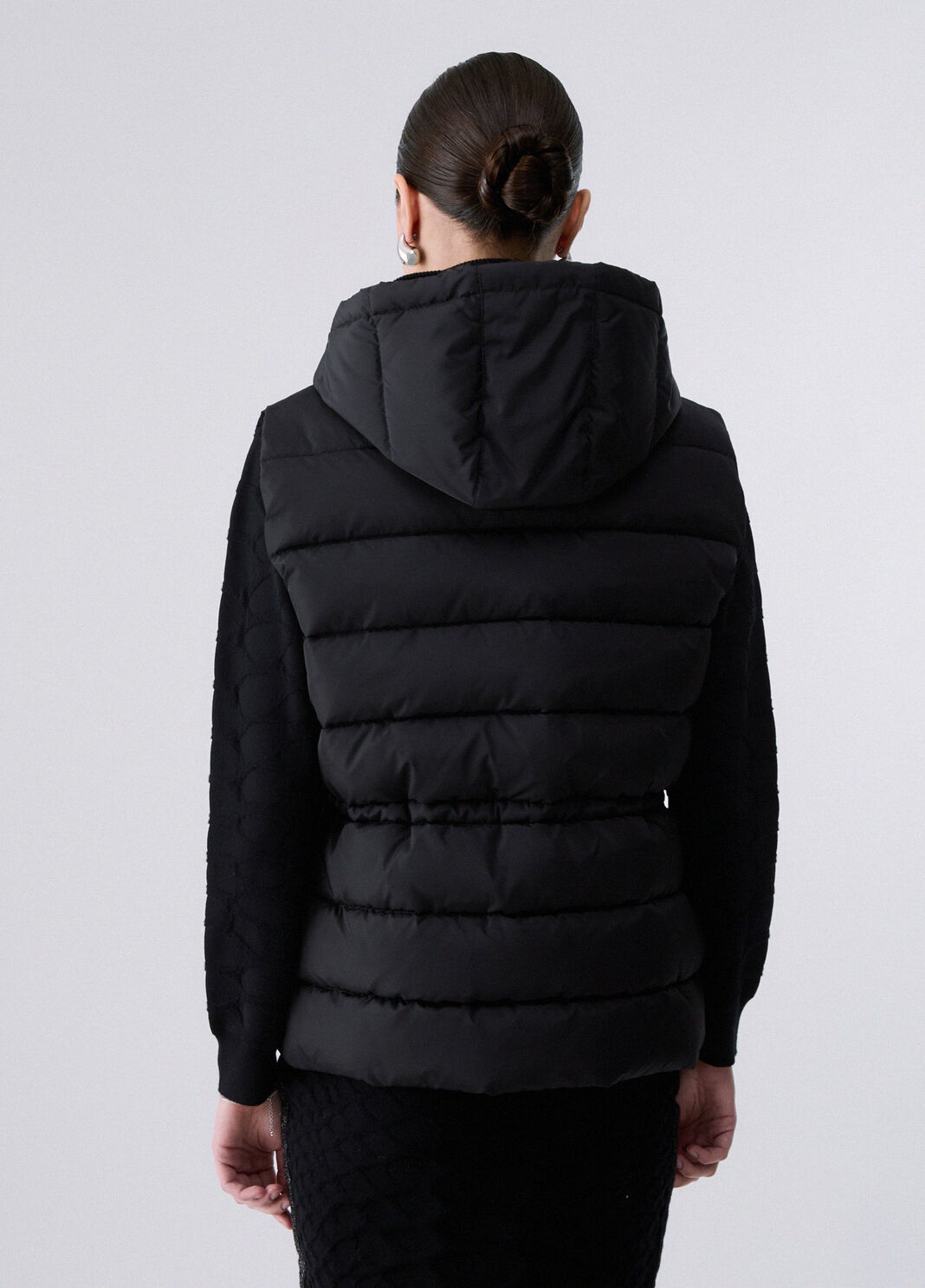 Kurze wattierte Nylonjacke schwarz Liu Jo - large image number 1