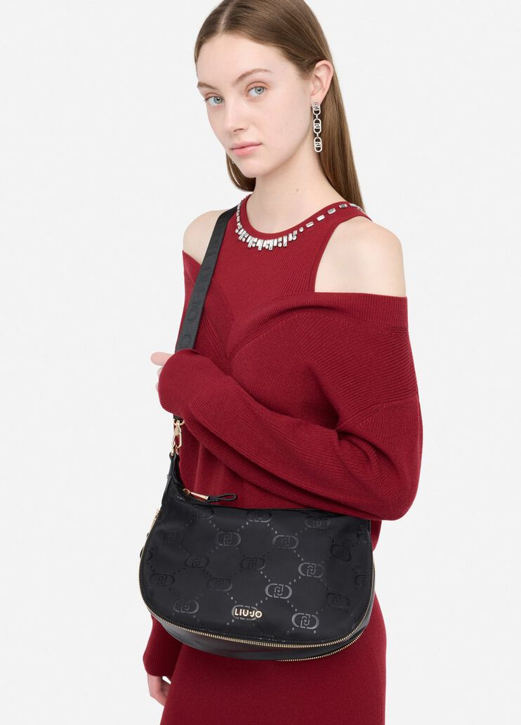 Medium nylon hobo bag black Liu Jo - medium Medium nylon hobo bag black Liu Jo - medium