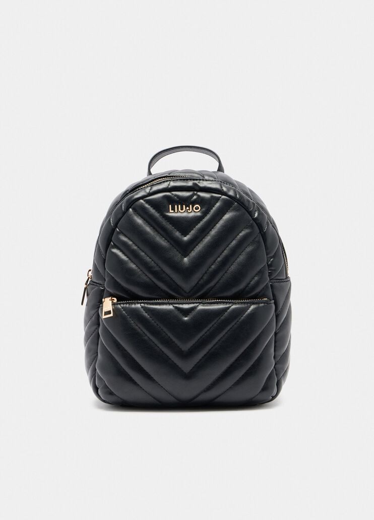 Quilted backpack black Liu Jo - medium Quilted backpack black Liu Jo - medium
