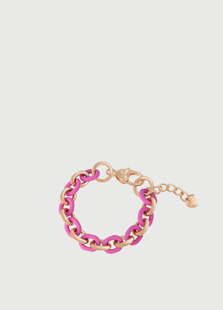 Браслет-цепочка с эмалевыми кольцами фиолетовый Liu Jo - large image number 1