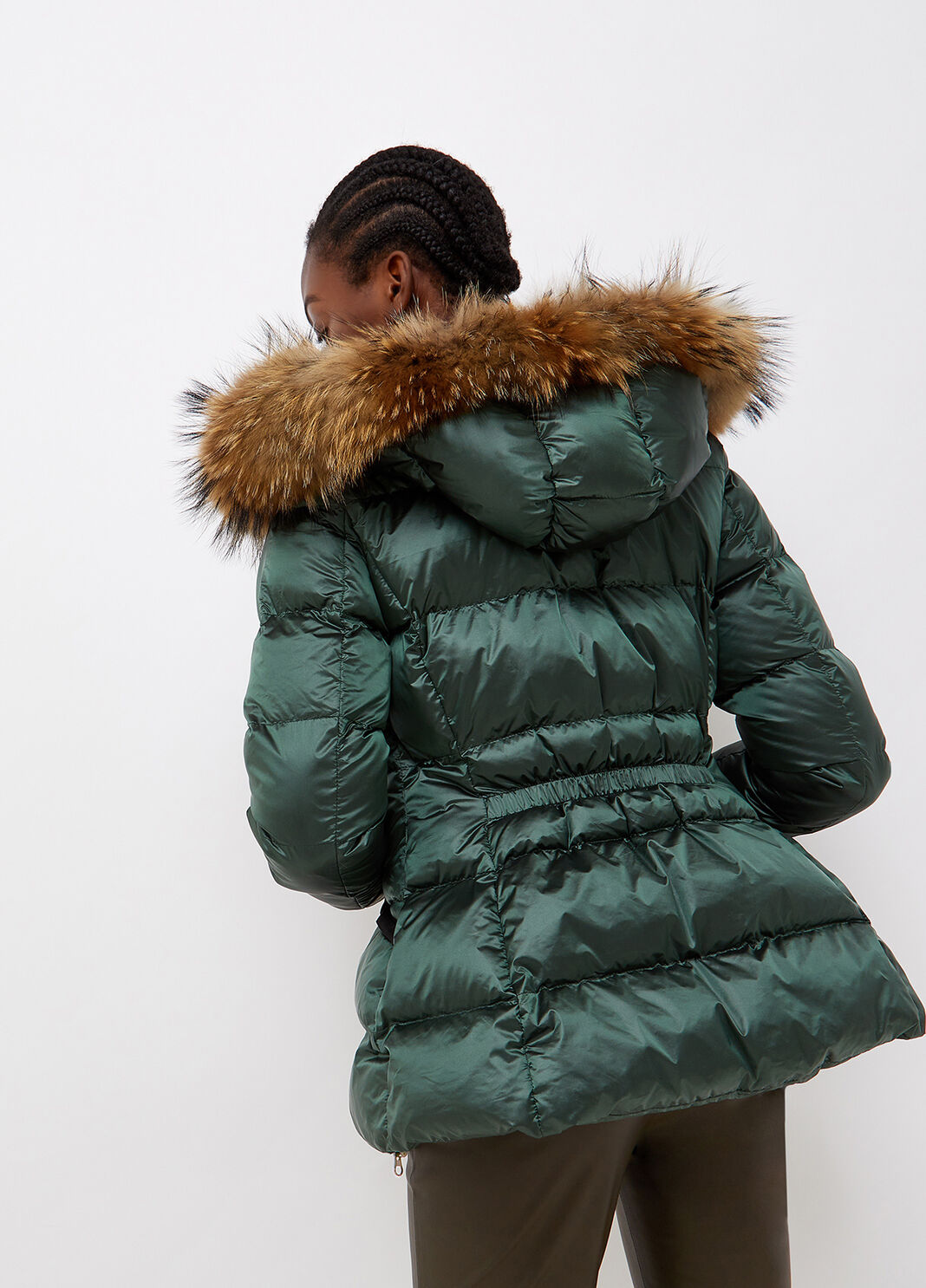Doudoune &agrave; capuche vert fonc&eacute; Liu Jo - large image number 1
