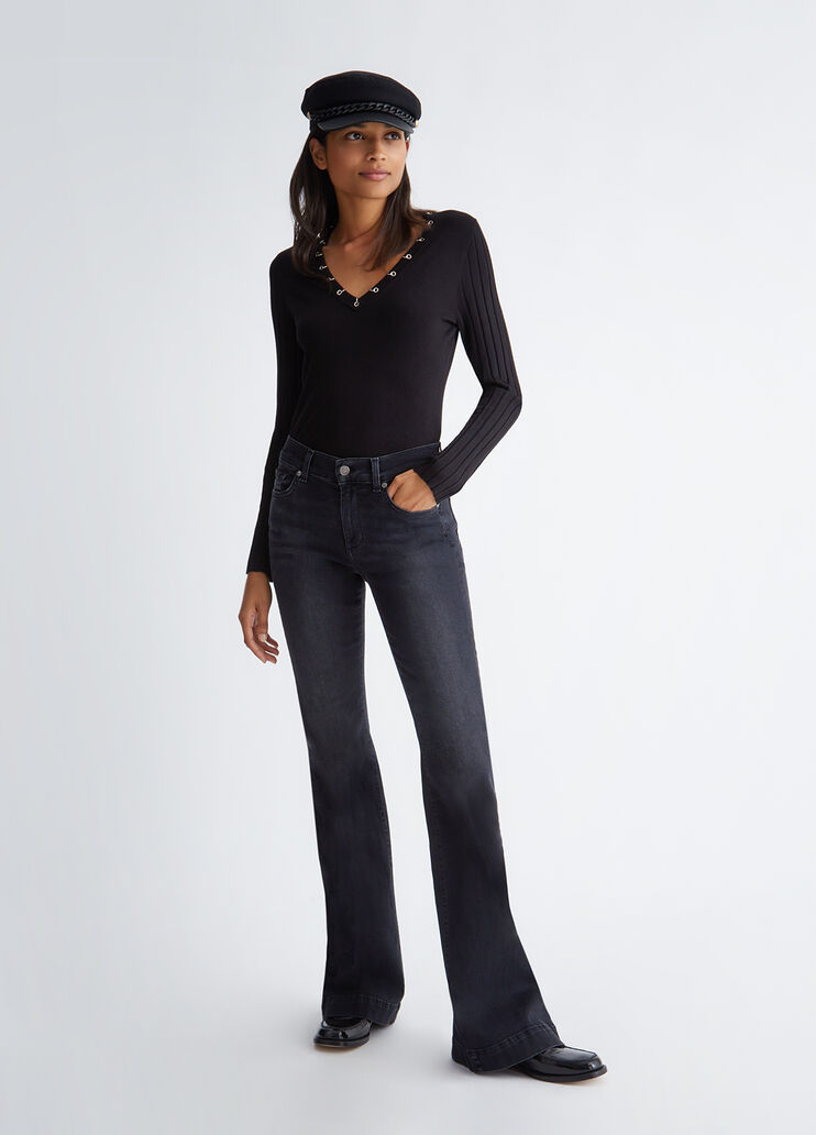 Jersey ecosostenible negro Liu Jo - look Jersey ecosostenible negro Liu Jo - look