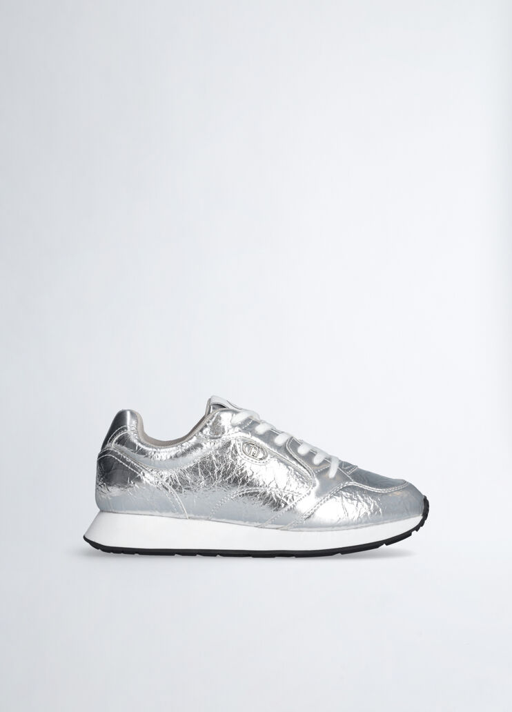 Sneakers effet craquel&eacute; argent Liu Jo - medium