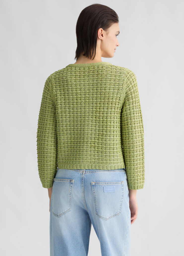 Bouclé jacket avocado Liu Jo - large image number 1 Bouclé jacket avocado Liu Jo - large image number 1