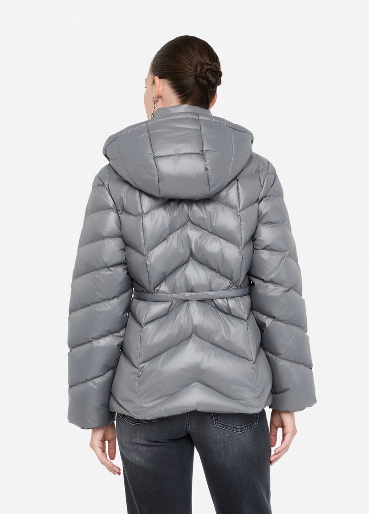 Hooded down jacket steel Liu Jo - large image number 1 Hooded down jacket steel Liu Jo - large image number 1