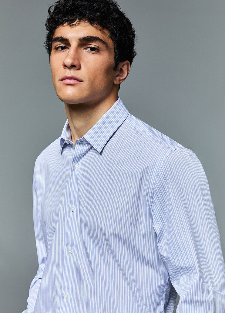 Printed poplin shirt stripes/light blue Liu Jo - medium