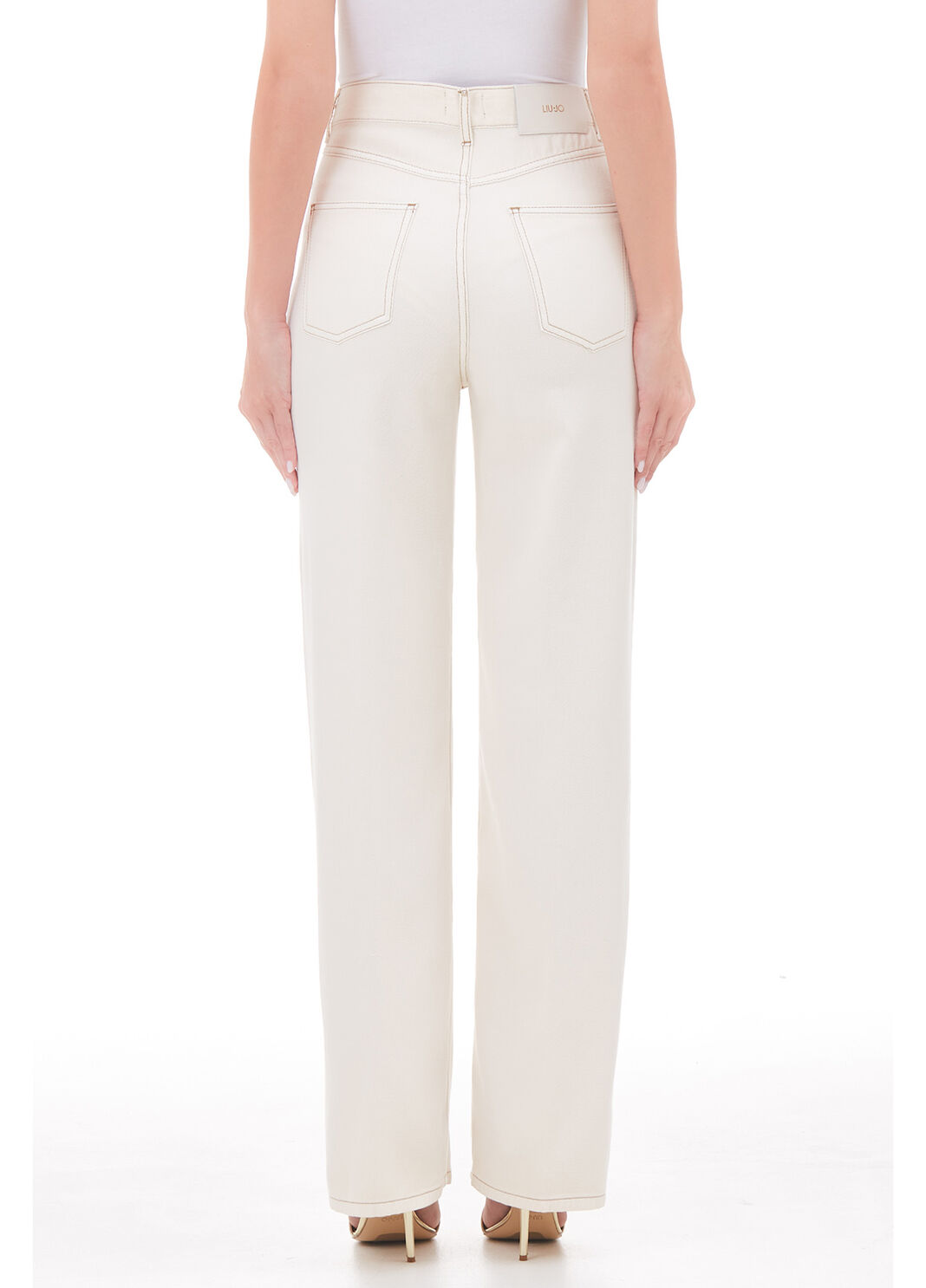 Pantalone flare cinquetasche gesso Liu Jo - large image number 1