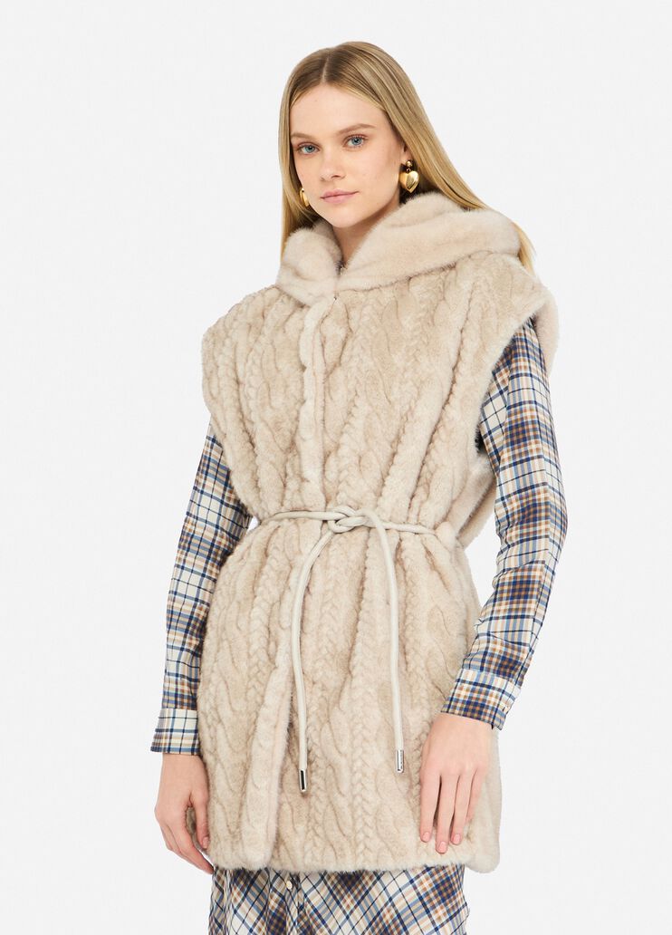 Vest with hood beige Liu Jo - medium Vest with hood beige Liu Jo - medium