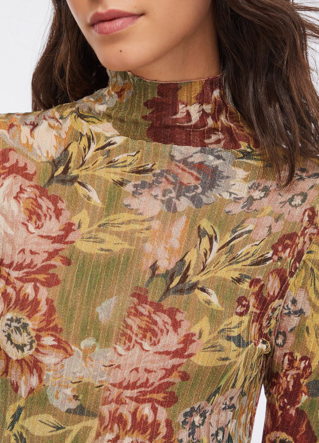 Stehkragenpullover mit Print Sanderson-Print Liu Jo - large image number 2