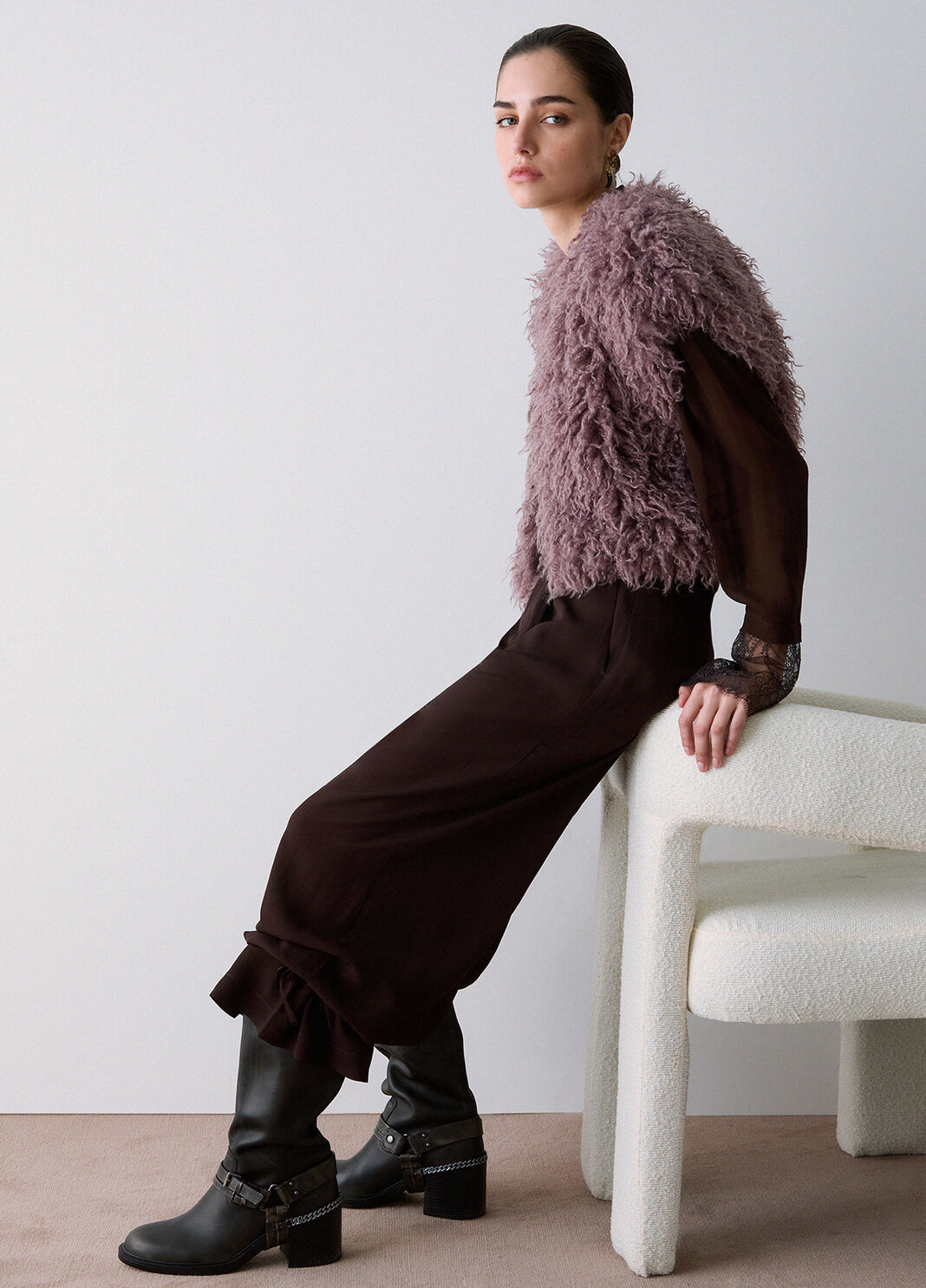 Pantaloni ampi con coulisse moka Liu Jo - large image number 3