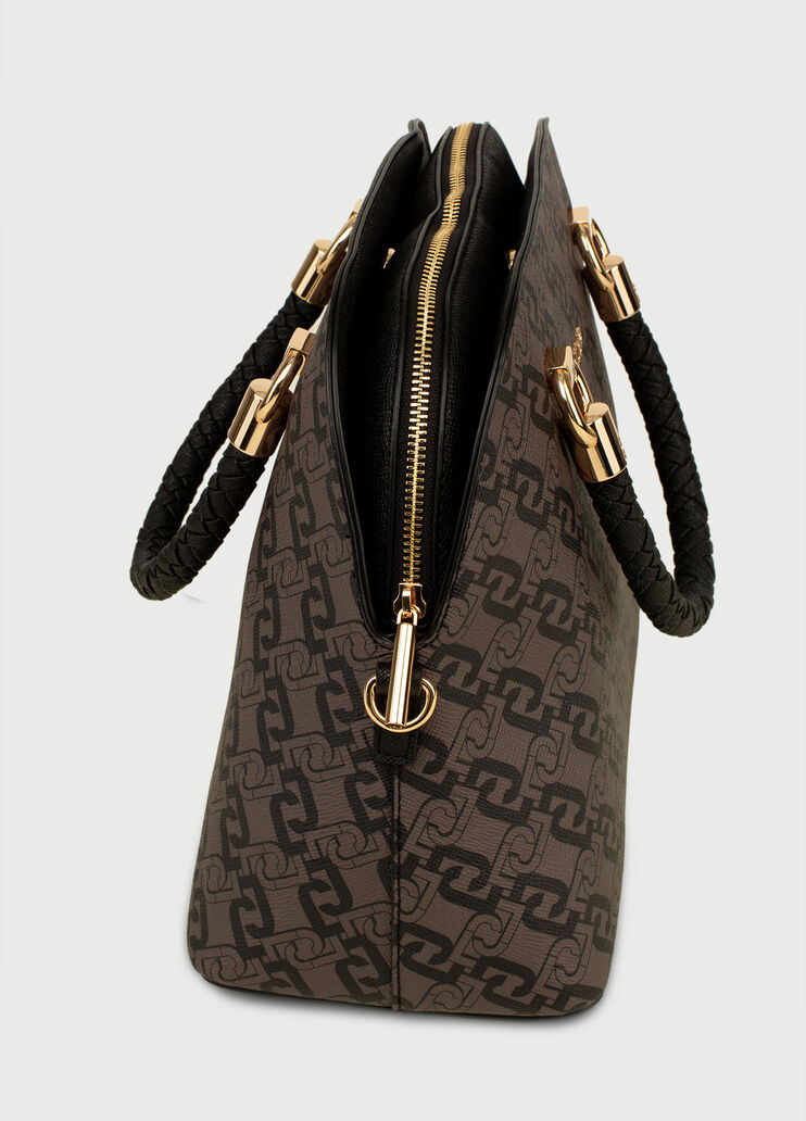 Boston bag with print Brown Liu Jo - large image number 4