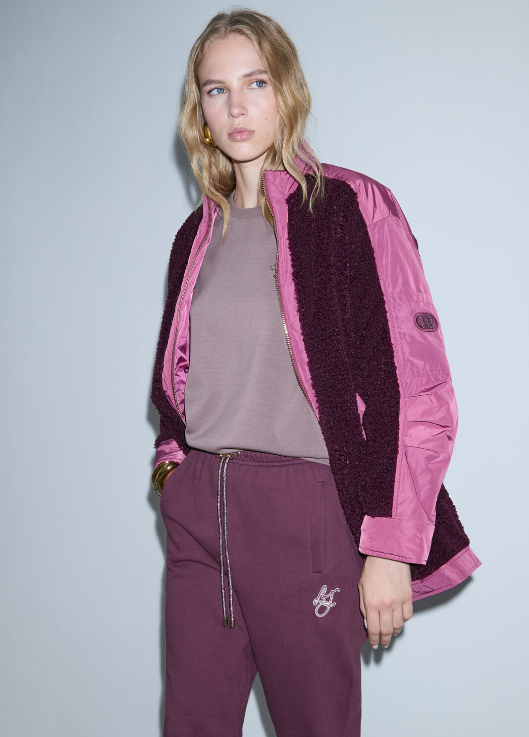 Oversized Teddy Bomber Jacket purple Liu Jo - large image number 3