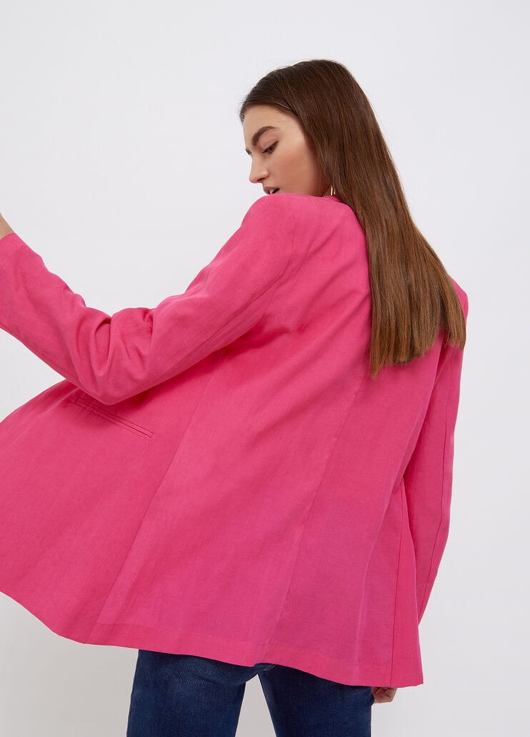 Linen blend blazer magenta Liu Jo - large image number 1 Linen blend blazer magenta Liu Jo - large image number 1
