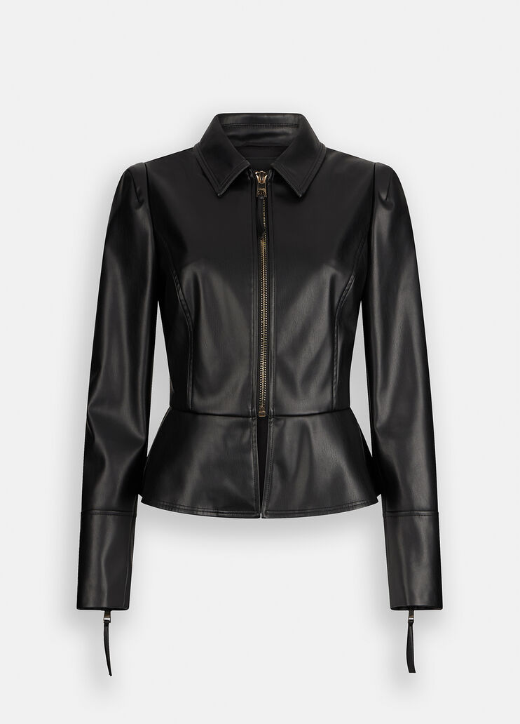 Chaqueta slim-fit en acabado encerado negro Liu Jo - large image number 6