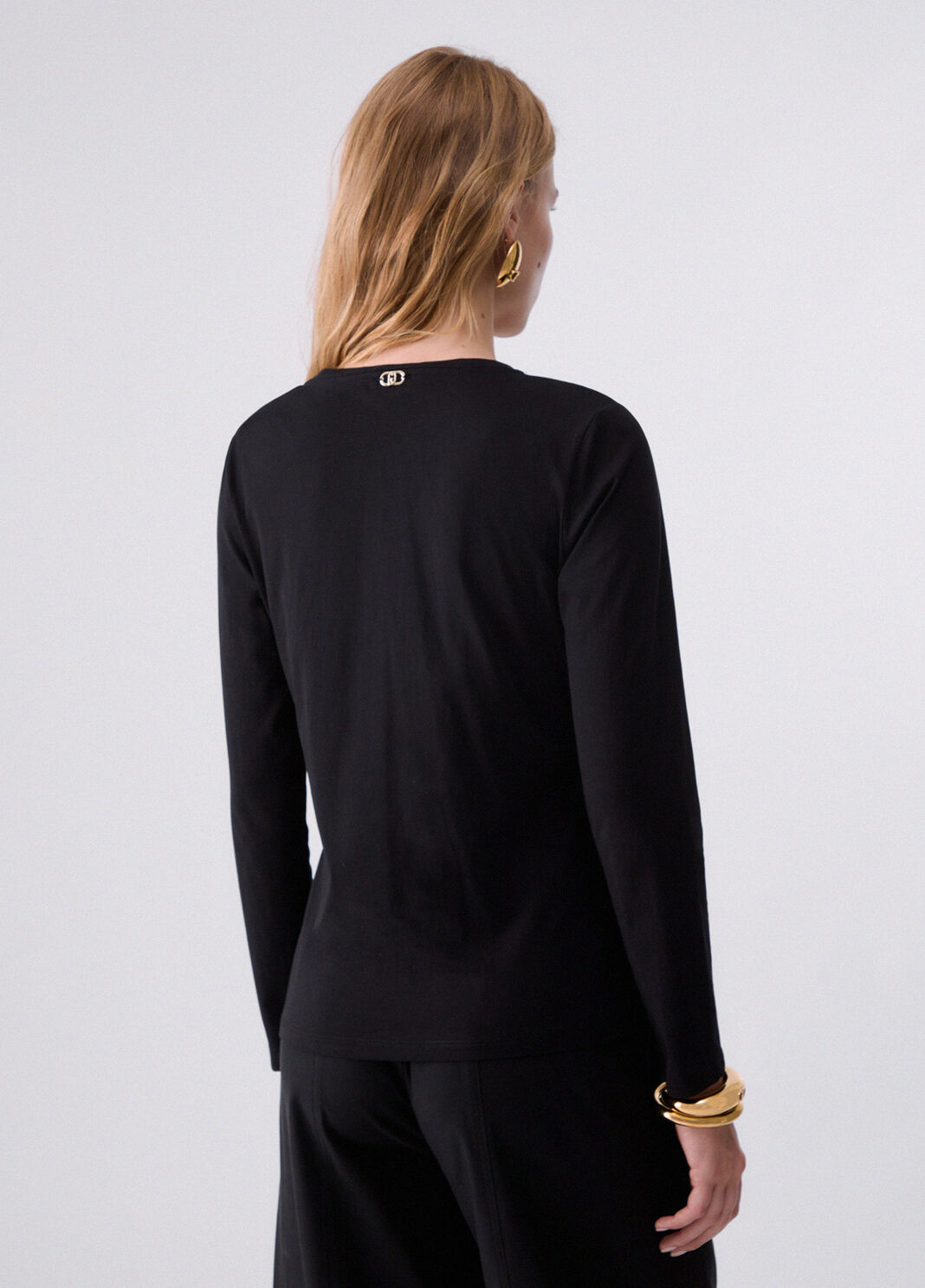 T-shirt con cordones negro Liu Jo - large image number 1