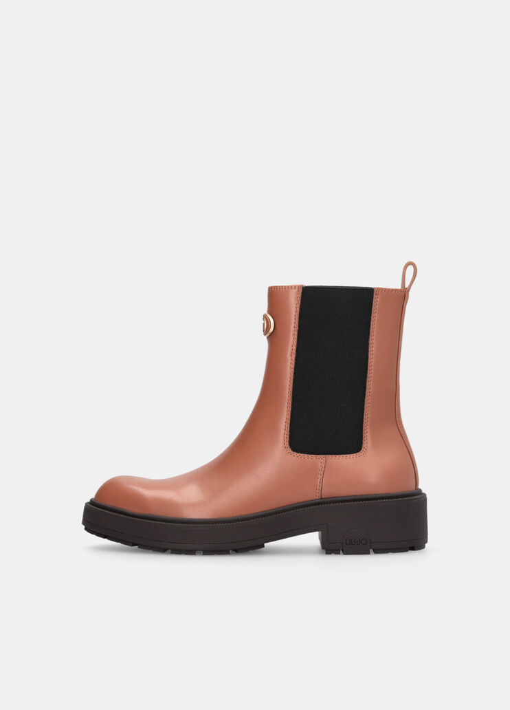 Leather beatles ankle boots beige Liu Jo - large image number 5 Leather beatles ankle boots beige Liu Jo - large image number 5