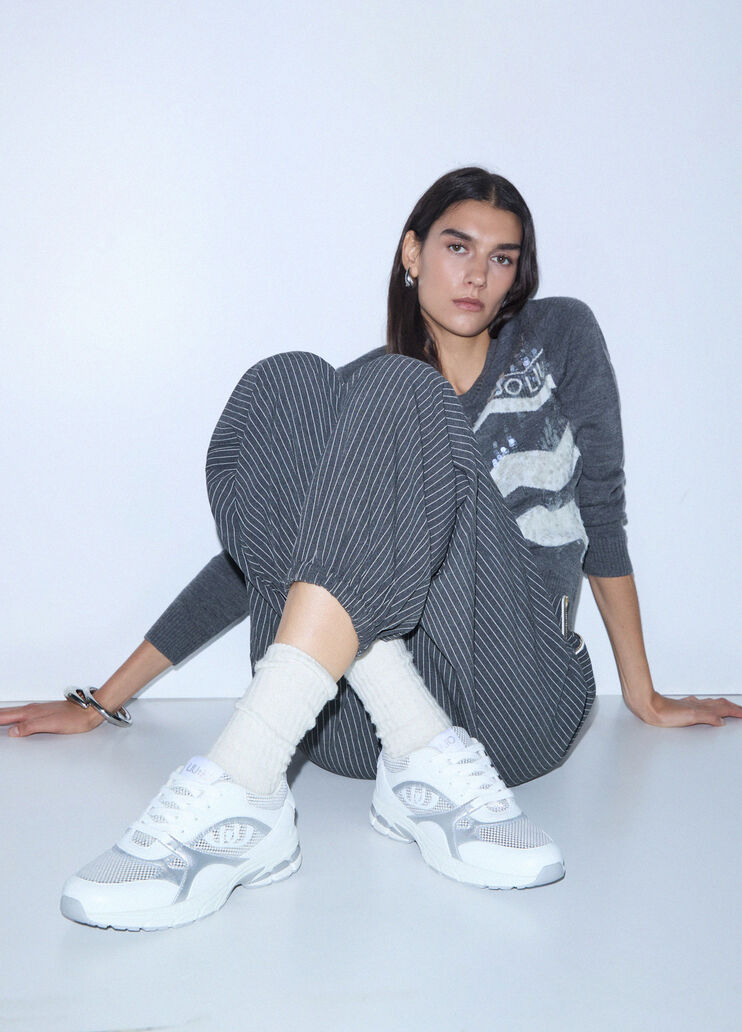Metallic Mesh Sneakers white Liu Jo - medium