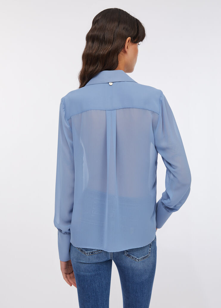 Shirt with beads light blue Liu Jo - large image number 1