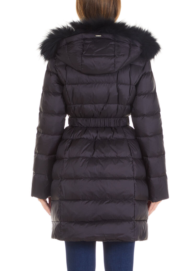 Piumino con cappuccio nero Liu Jo - large image number 1 Piumino con cappuccio nero Liu Jo - large image number 1