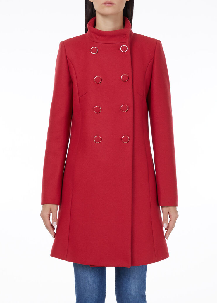 Double-breasted coat Cherry Red Liu Jo - large image number 0 Double-breasted coat Cherry Red Liu Jo - large image number 0