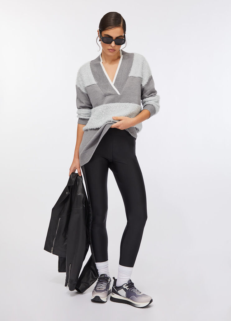 Lurex® wool sweater light grey Liu Jo - medium