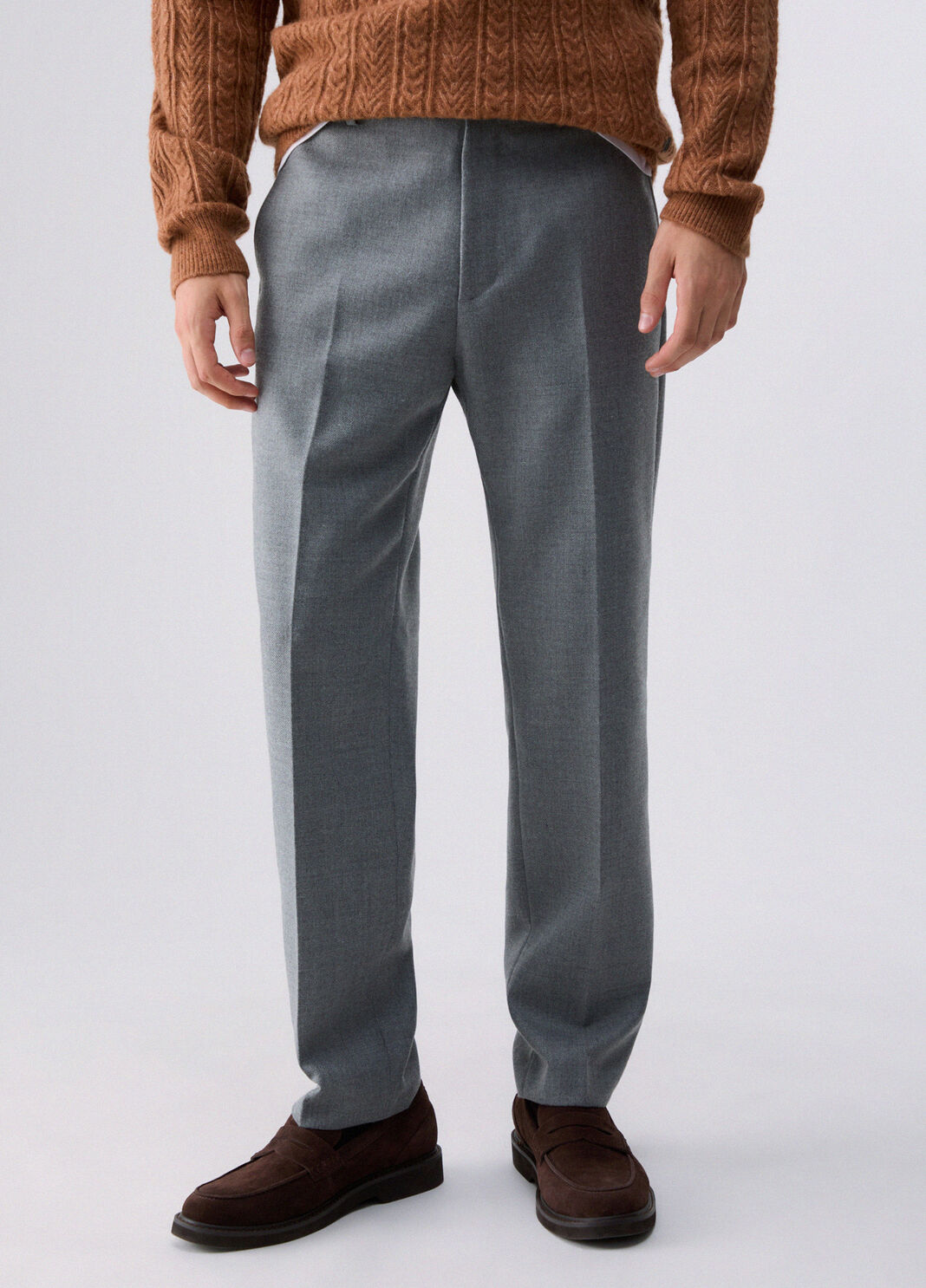 Chino trousers regular fit grey m&eacute;lange Liu Jo - large image number 0