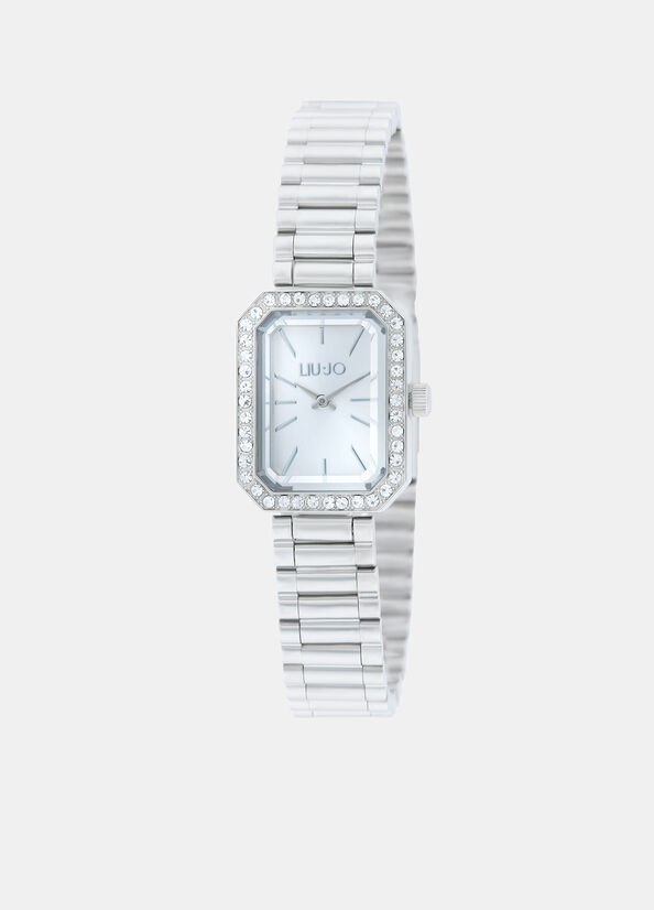 Steel watch with diamantés silver Liu Jo - medium