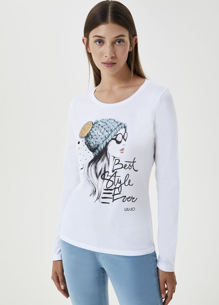 T-shirt with print White Liu Jo - large image number 0 T-shirt with print White Liu Jo - large image number 0