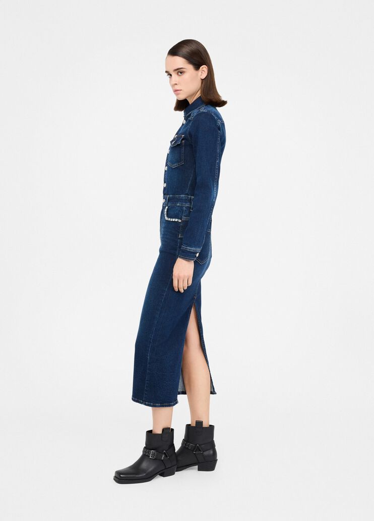 Hemdblusenkleid aus Denim Dunkles Denimblau Liu Jo - medium Hemdblusenkleid aus Denim Dunkles Denimblau Liu Jo - medium
