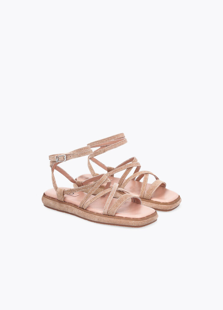 Woven laminated-effect sandals walnut Liu Jo - large image number 2 Woven laminated-effect sandals walnut Liu Jo - large image number 2