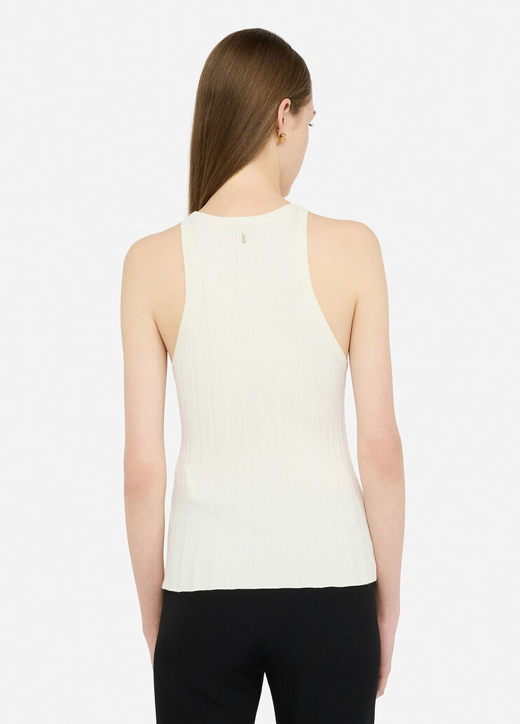 Strickoberteil mit Strass Milch Liu Jo - large image number 1 Strickoberteil mit Strass Milch Liu Jo - large image number 1