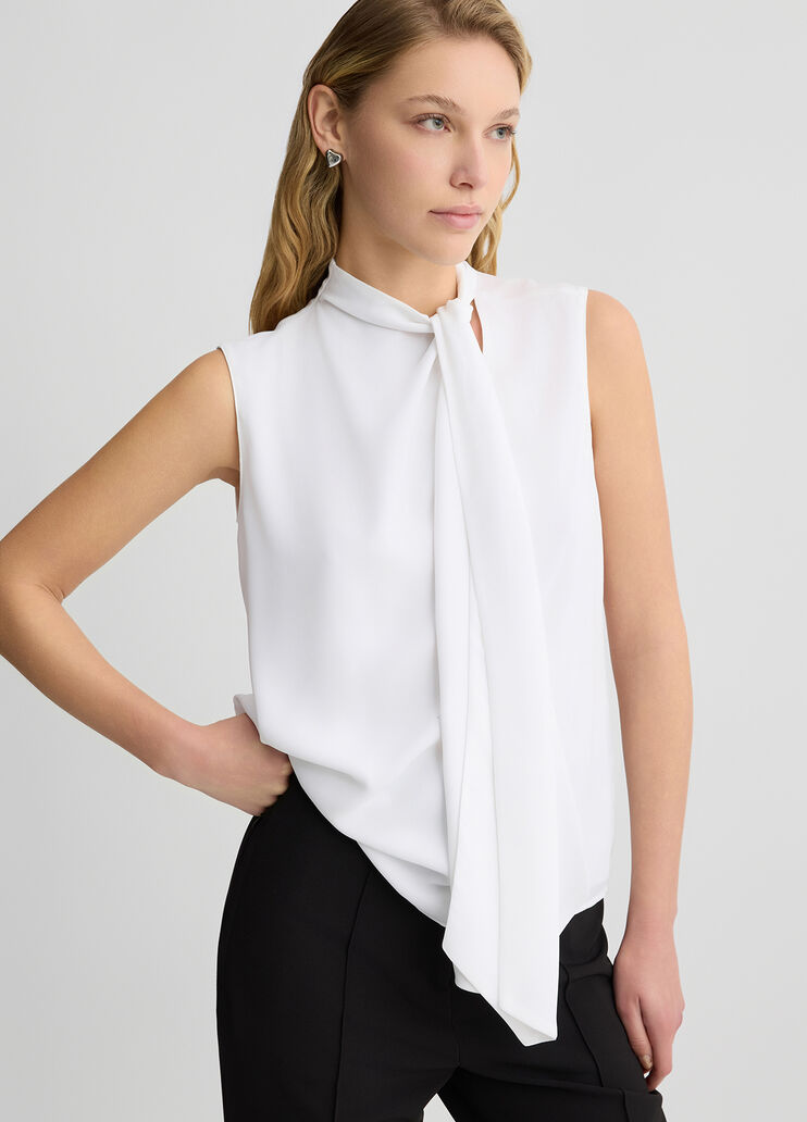 Georgette top white Liu Jo - large image number 2 Georgette top white Liu Jo - large image number 2