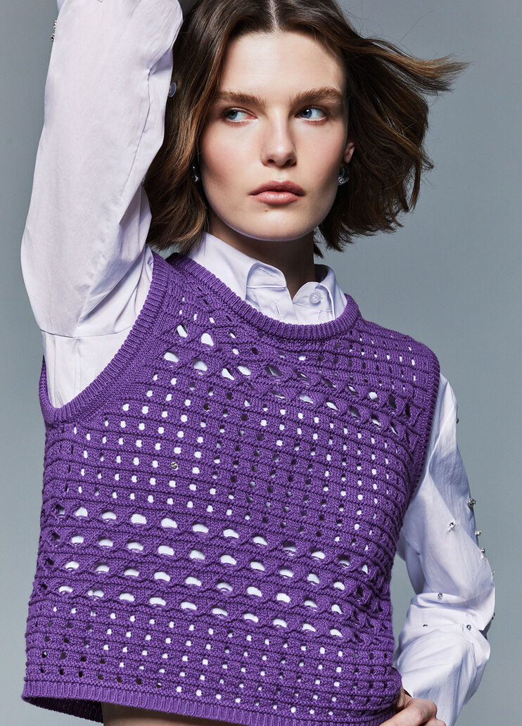 Crochet top purple Liu Jo - medium