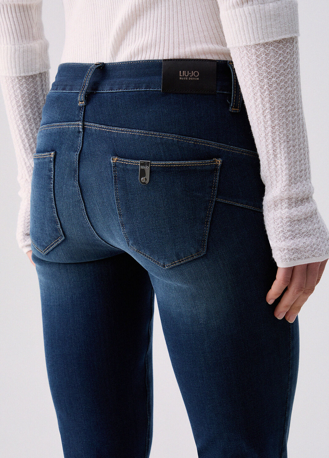 Skinny jeans bottom-up Blue denim Liu Jo - large image number 4