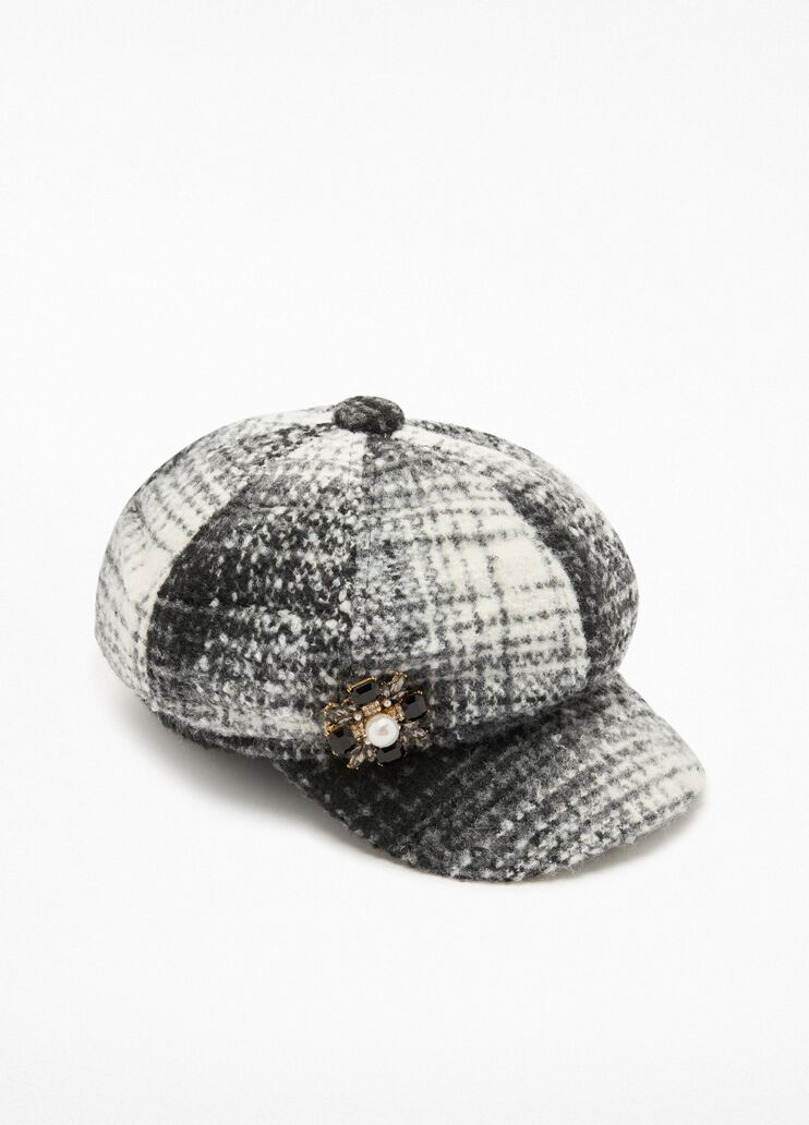 Check hat with brooch check Liu Jo - medium Check hat with brooch check Liu Jo - medium