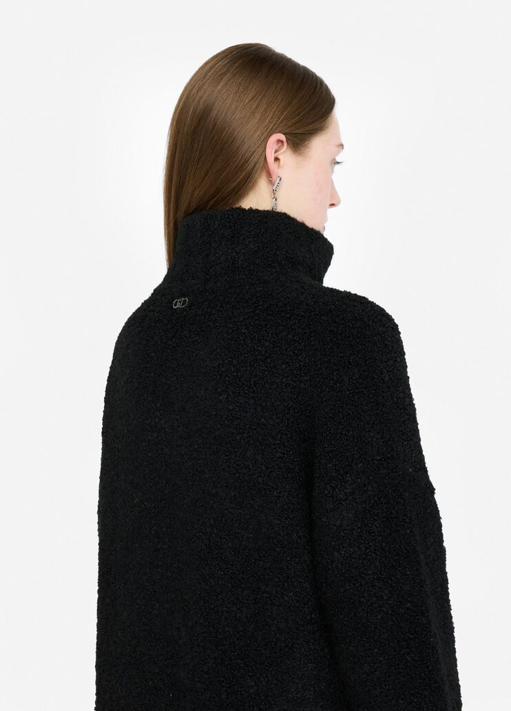 Bouclé knit coat black Liu Jo - large image number 4 Bouclé knit coat black Liu Jo - large image number 4