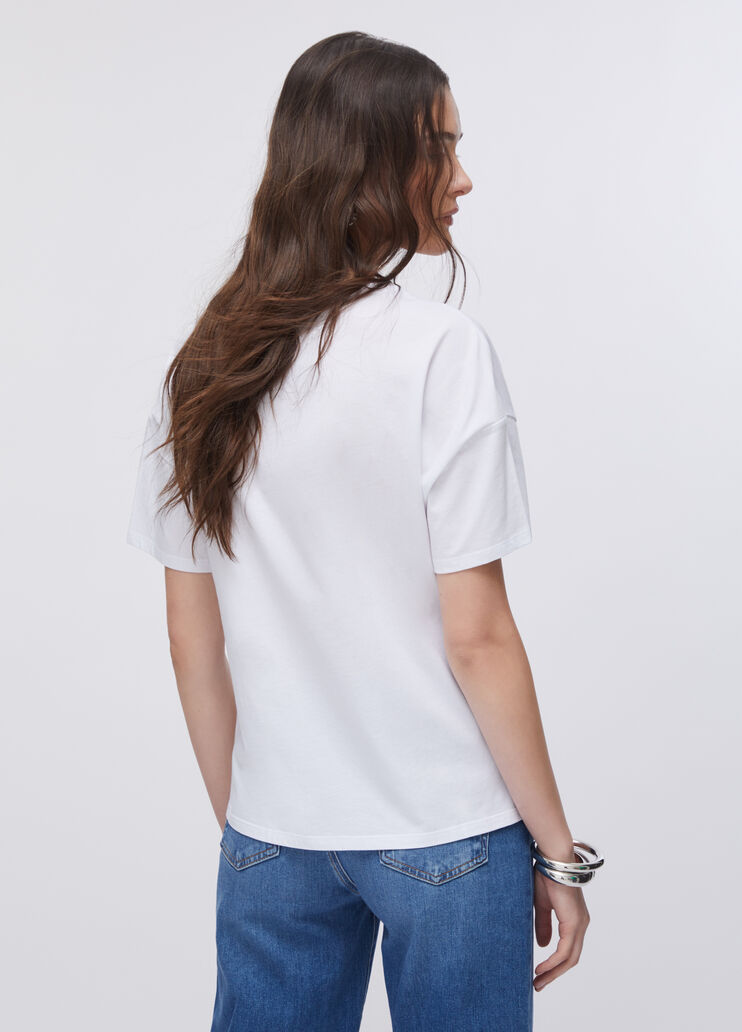 T-Shirt mit Print und Schmuckstickereien Welpen Liu Jo - large image number 1