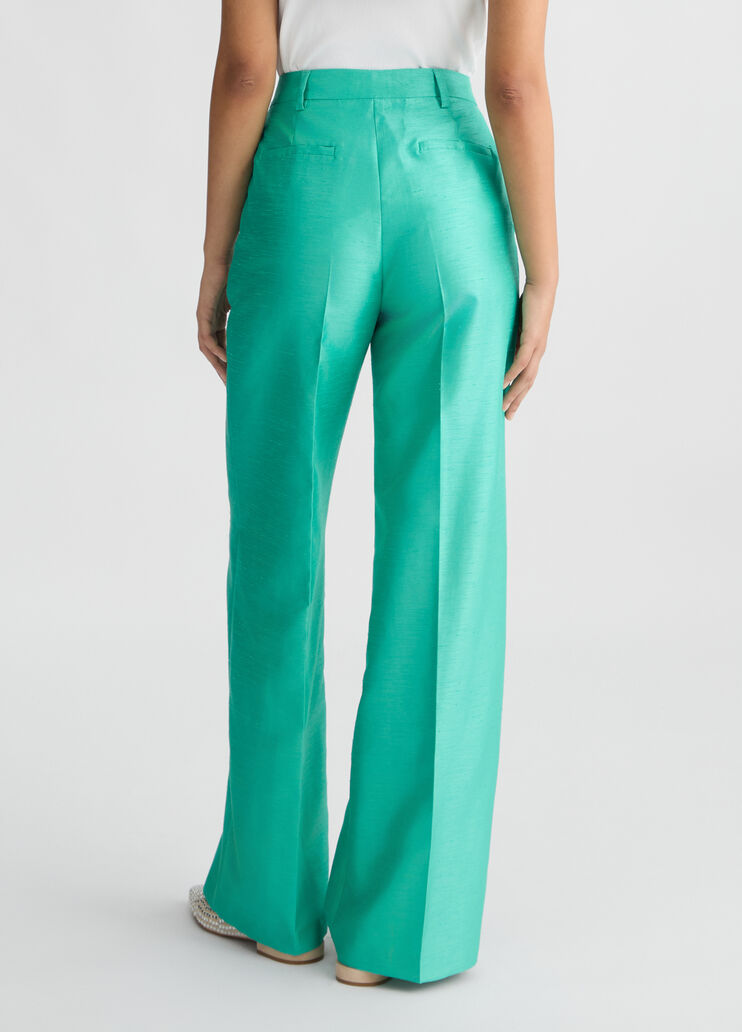 Long green shantung trousers turquoise Liu Jo - medium Long green shantung trousers turquoise Liu Jo - medium