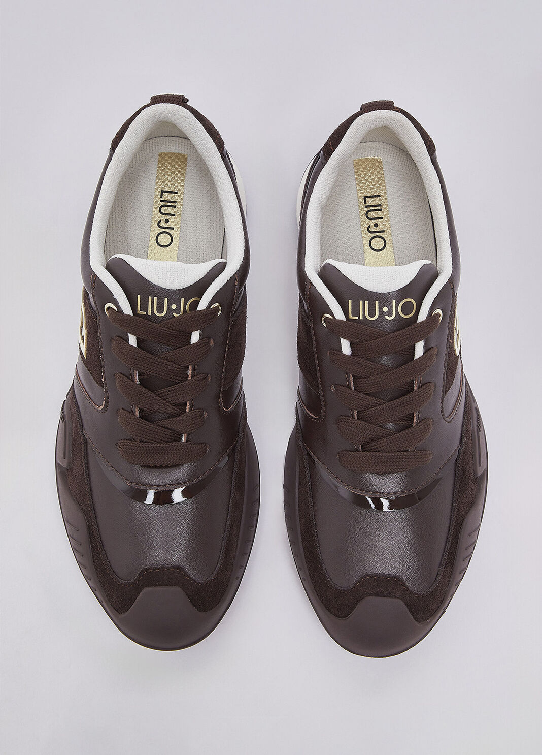 Sneakers en cuir et daim moka Liu Jo - large image number 3