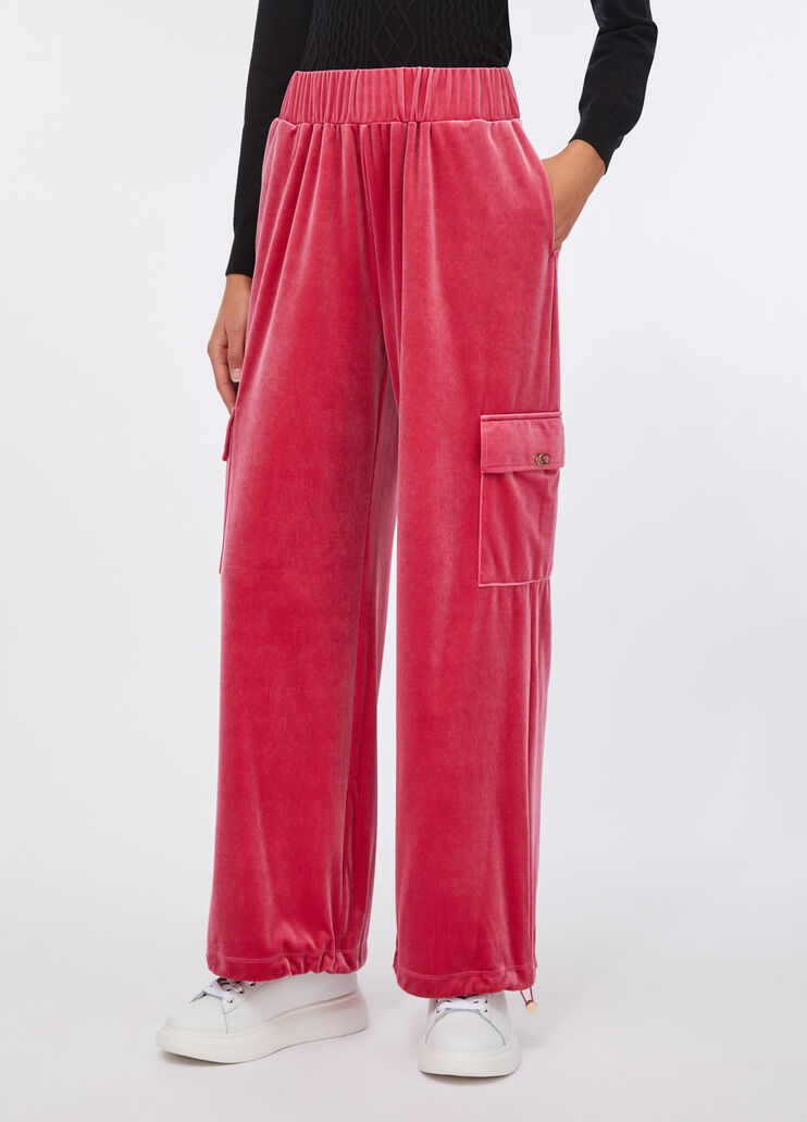 Chenille jogging pants black cherry Liu Jo - large image number 0